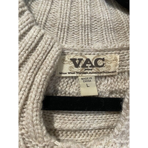 Cardigan Sweater Women Large Chunky Fringe Western Cowgirl Rodeo Granny Cottage - Picture 3 of 7